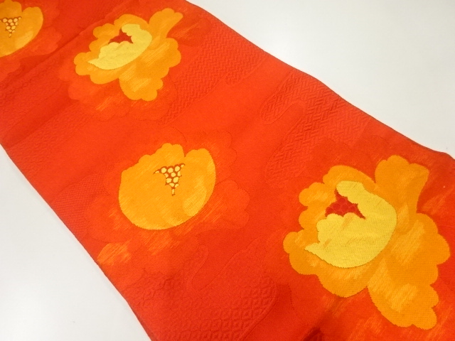 JAPANESE NAGOYA OBI / WOVEN FLOWER